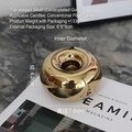 Gold plated ceramic tire shaped candle holder small size 7.6cm diameter for table decor - Gold Tire Candle Holder Small