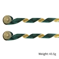 Deep green velvet Christmas ribbon with gold metallic edges for festive DIY bows - 3m Green Velvet Ribbon
