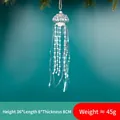 Iridescent jellyfish Christmas ornament with pearls and tassels, 36cm hanging decoration - Jellyfish Shape Style 20