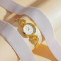 Elegante orologio al quarzo dorato da donna con cinturino a cuore e cristalli brillanti - Oro (HS2512-617-01)