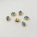 18K gold cloisonné enamel bead with double-sided Xi character for DIY jewelry making - 6# Longevity Character Spacer 8X6mm / 1 Piece