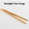 Straight bamboo tea tongs with non-slip ridges for tea ceremony and cup handling - Small Straight Tea Tongs with Teeth 10cm