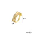 Verstellbarer Ring in Gold mit Doppelreihen-Zirkonia, 7 mm Breite und 2,9 g Gewicht - Gold Weiß Zirkonia