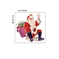 Detail view of Santa Claus on a sleigh sticker with dimensions 14.5cm x 14.5cm - Type E 14.5*14.5cm Sleigh Riding Santa
