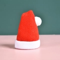 Classic red and white plush Christmas hat for parties and festive celebrations - Mini Hat Cutlery Set
