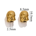 Golden stainless steel Buddha head spacer bead with dimensions 10.5mm by 8.5mm - Buddha Head / Gold