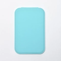 Portable light blue rectangular makeup mirror with rounded corners and minimalist design - Turquoise Green
