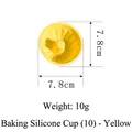 Yellow silicone bundt cake mold 7.8cm diameter for professional baking - Large Round Shape-Yellow