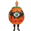 Funny adult inflatable pumpkin costume with green eyeball for Halloween party events - One-eyed Pumpkin / One Size