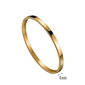 Bracciale in acciaio inossidabile placcato oro 18K lucido con larghezza di 4 mm - 4mm di Larghezza / Oro