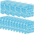 Deep blue alphanumeric waterproof sticker set featuring letters A-Z and numbers 0-9 - Blue