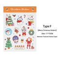 Cartoon Christmas stickers sheet featuring Santa and tree motifs on 11x15cm premium paper - Joyful Christmas Sticker F