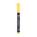 Bright yellow erasable liquid chalk marker for LED boards and blackboards - Round Head Black Barrel / Yellow