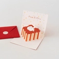 3D pixel heart pop-up birthday card with a red envelope and a round sealing sticker - Design C - HK8006 Sweet Pop-up Card