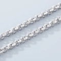 Silver 304 stainless steel faceted pearl egg chain link for DIY jewelry making - 7mm Faceted Steel Color