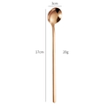 Rose gold 304 stainless steel dessert spoon, 17cm length with 3cm head width and 20g weight - 304 Stainless Steel / 17cm / Rose Gold