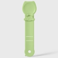 Cuillère à friandises liquide en forme d'oreille de chat en silicone vert clair - Vert