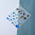 Pegatinas 5D para uñas con temática de playa oceánica, olas azules y palmeras TS-111 - Estilo de Playa Tropical (TS-111)