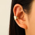 Minimalist double-layer gold non-piercing ear cuff with geometric triangular design - Geometric Triangle Style - Gold (7535)