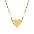 Elegante goldene Herzanhänger-Halskette mit feiner Kette für Damen minimalistischer Stil - Gold