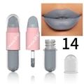 Matte vloeibare lippenstift in capsule-vorm koel grijs nummer 14 met applicator - Kleur 14