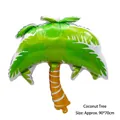 Coconut tree shaped foil balloon for party decor measuring approximately 90x70cm - Large Coconut Tree
