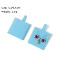 Sky blue velvet jewelry insert card set for earrings and necklaces 5.5x5.5cm - Jewelry Liner Card / 5.5*5.5cm / Teal Blue