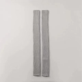 Chic y2k style grey ribbed knit leg warmers for women's autumn and winter fashion - Long (Approx. 68cm) / Individual Packaging / Gray