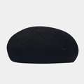 Detalle de boina negra de pelo de conejo con textura suave y diseño de estilo minimalista - Talla única / Negro