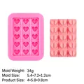 Pink heart-shaped silicone mold with 15 cavities for DIY chocolates and resins - 2# B1078 Heart Shape / Pink
