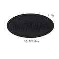 Oval black camouflage embroidery patch with Bent Thykjær script text for clothing DIY - GZ-3176 Style (10.2x5.4cm)