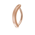 Detail of rose gold stainless steel navel ring featuring a sleek circular clasp design - Rose Gold