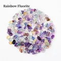 Natural multi-color fluorite crushed stone beads for DIY jewelry and decoration - Rainbow Fluorite