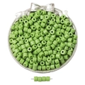 Grüne zylindrische Acrylperlen für DIY-Schmuck und handgefertigte Telefonketten - 6×5mm 50 Stück/Packung / Grün
