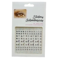 Self-adhesive silver 3D nail art and body stickers with moon, star, and round gem patterns - Large Moon
