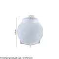 Translucent spherical silicone mold for resin DIY projects measuring 6.9cm by 6.9cm size - Sphere-65mm