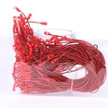 Red metallic hang tag strings with bullet head plastic fasteners, 20cm length - B4-4 Red Gold Thread / Approximately 100 Pieces Per Bundle (20cm)