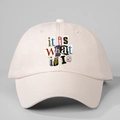 Gorra de béisbol de algodón rosa ajustable con texto 'it is what it is' en el frente - Talla única / Beige