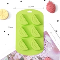 Silicone mold for 6 watermelon slices, food-grade DIY baking and candle making tool - Green (Watermelon)