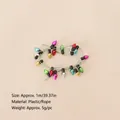 Miniature Christmas colorful light bulb garland for DIY dollhouse decoration 1m - No.120 - 1m Colorful Plastic Bulb Necklace