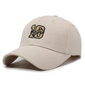 Beige baseball cap featuring 18 ONWARD embroidery in a stylish structured twill design - Adjustable / Light Beige