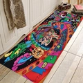 Surrealist psychedelic flannel floor mat with abstract eye and flame pattern in kitchen hallway - 40x60cm / Style 3-Eyeballs and Faces Surrealist Art