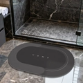 Tappetino da bagno ovale grigio scuro con scritta HOME, in terra diatomee antiscivolo - Lago Baikal (ovale) - Grigio Scuro (rivestimento Brevettato) / 50*80cm