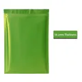 Green aluminum foil resealable pouch, 18 silk thickness, pack of 100 bags - 7x10cm*18mm Matte Green [100 Pieces]