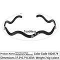 Glossy black wavy plastic headband without teeth for DIY hair styling and daily wear - 4072 Glossy Black - PC