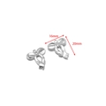Polished silver stainless steel bow pendant charms for jewelry making, 20mm height - 16*20mm Bow 1.7mm Single Hole / Steel