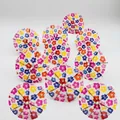 Colorful floral paper cocktail umbrellas for party drink and dessert decoration - Colorful Hibiscus Picks