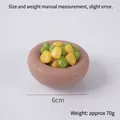 Realistisches Lebensmittelmodell aus Harz, Schüssel mit Maiskörnern, 6 cm Durchmesser - Mehrkorn-Brötchen / Hellkaffee