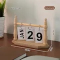 Minimalist light wood desk calendar with metal rings in a cozy home setting - Detachable Style / New Detachable Natural Wood