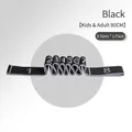 Elastische yoga stretchband in zwart met 8 lussen en genummerde secties 90cm lang - Zwart 8 Grids